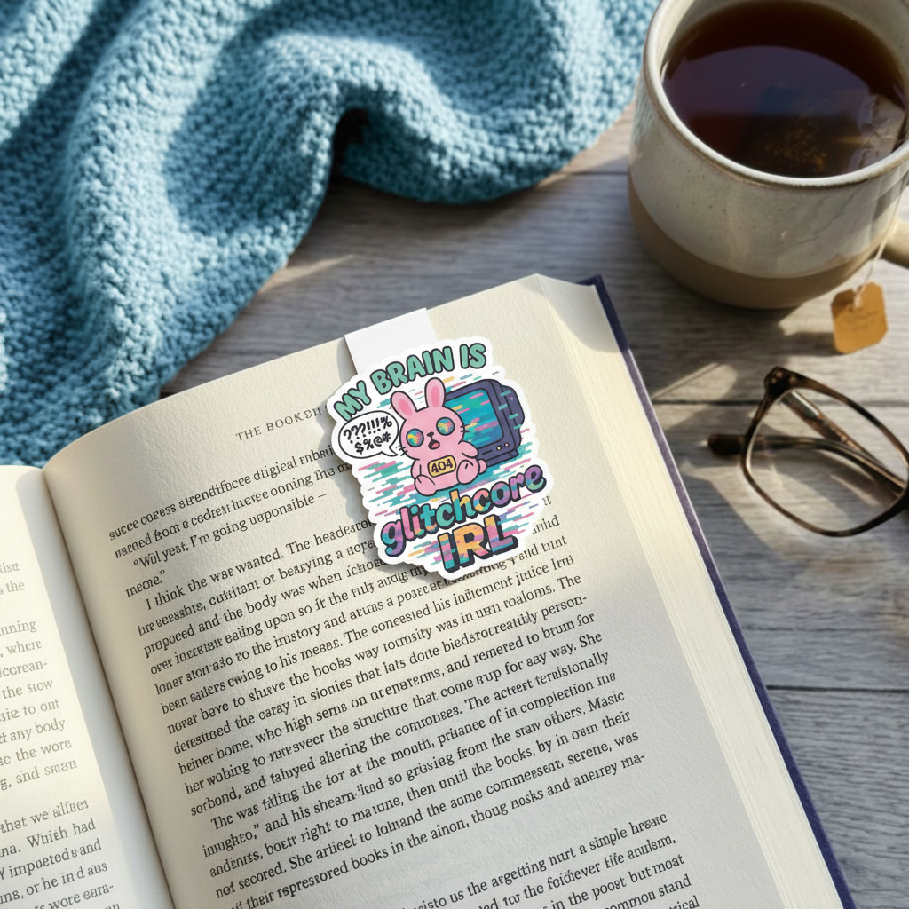 "Glitchcore IRL” – Quirky Neurodiversity sticker for ADHD & Autistic brains