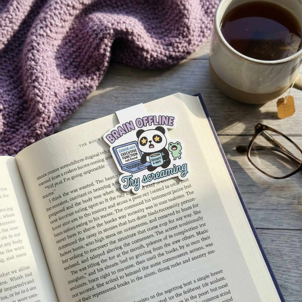 "Brain offline” – Quirky Neurodiversity sticker for ADHD & Autistic brains