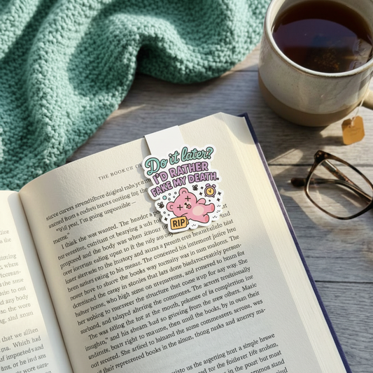 "I'd rather fake my death” – Quirky Neurodiversity sticker for ADHD & Autistic brains