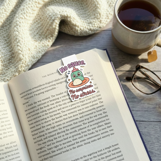 "No sauce, no stress” – Quirky Neurodiversity sticker for ADHD & Autistic brains