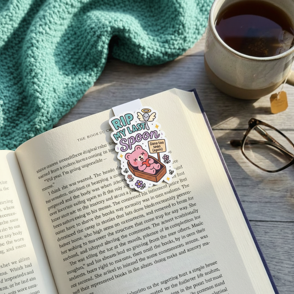 "RIP my last spoon” – Quirky Neurodiversity sticker for ADHD & Autistic brains
