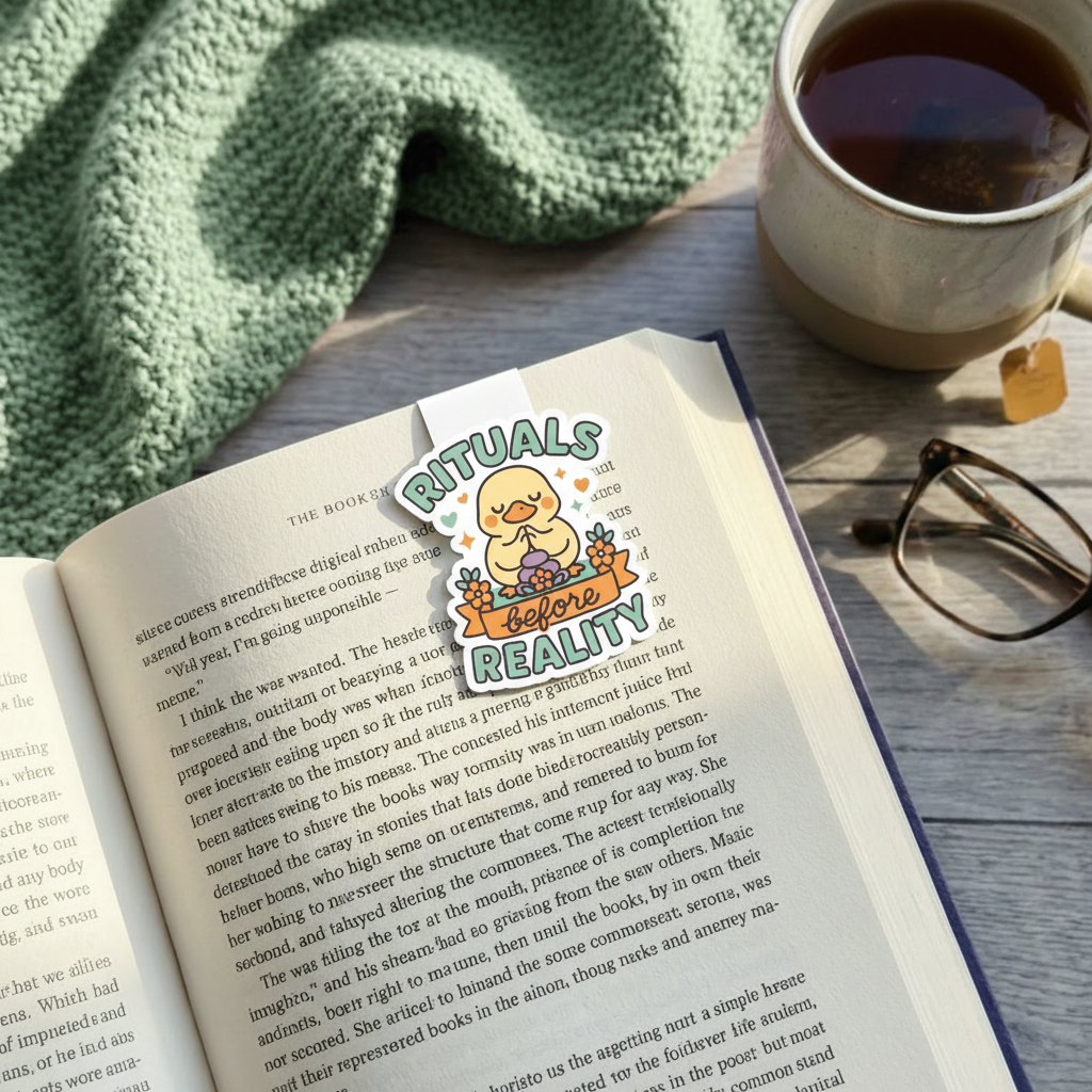 "Rituals before reality” – Quirky Neurodiversity sticker for ADHD & Autistic brains