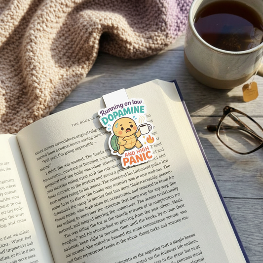 "Low dopamine, high panic” – Quirky Neurodiversity sticker for ADHD & Autistic brains