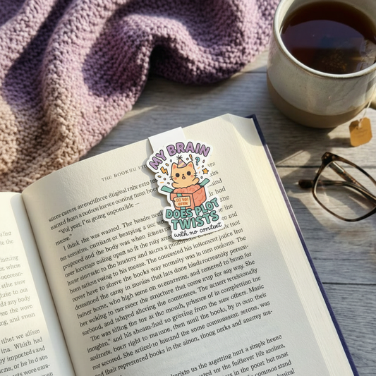 "Plot twists” – Quirky Neurodiversity sticker for ADHD & Autistic brains