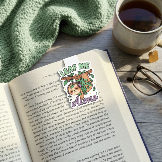 "Leaf me alone” – Quirky Neurodiversity sticker for ADHD & Autistic brains