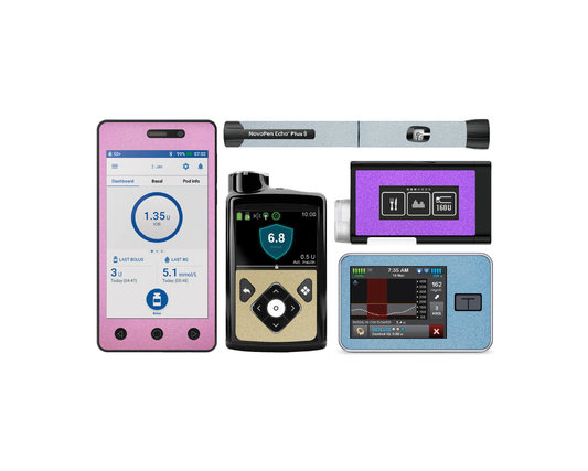 "Glitter" - Diabetes Device Stickers for Ypsopump, Tandem Tslim, Medtronic Minimed, Omnipod, Novopen