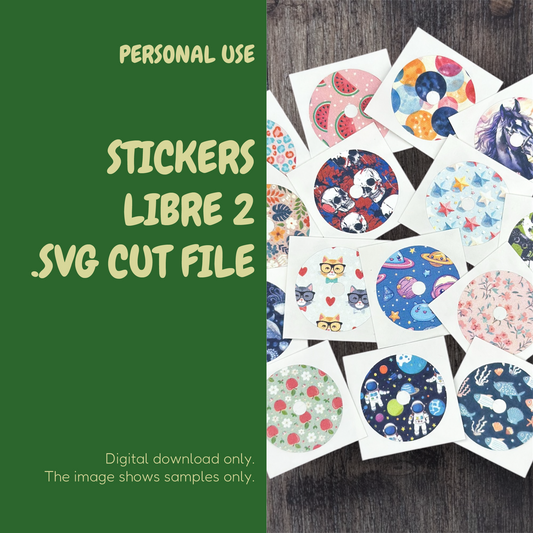 SVG cut file Freestyle Libre 2 CGM sensor stickers