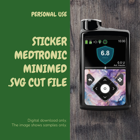 Medtronic Minimed sticker insulin pump SVG cut file