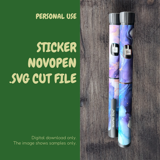 Novopen insulin pen sticker SVG cut file