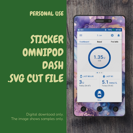 Omnipod Dash insulin pump SVG cut file
