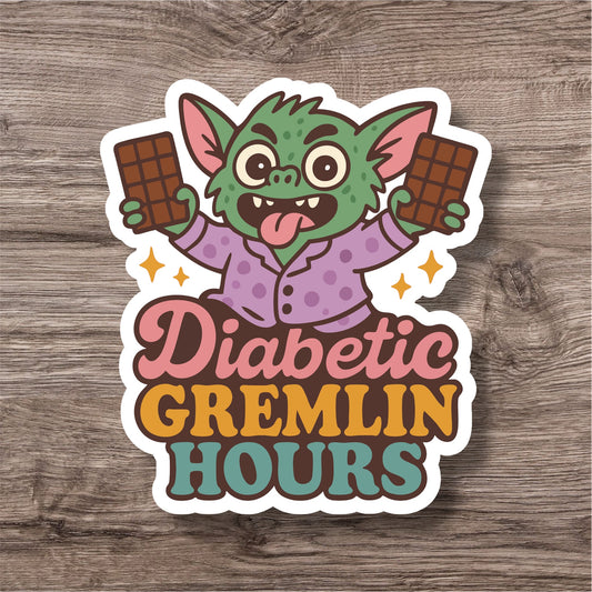 Type 1 diabetes gremlin personal sticker