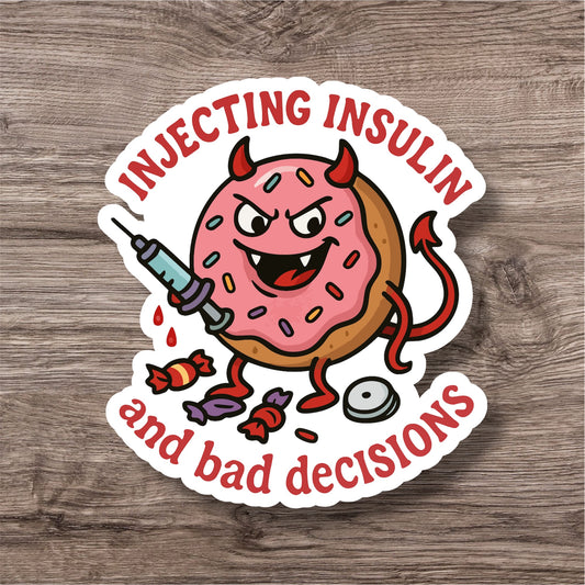 Type 1 diabetes insulin injections personal sticker