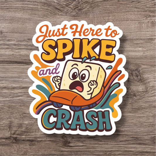 Type 1 diabetes blood sugar crash personal sticker