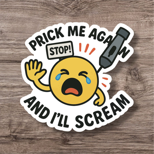 Type 1 diabetes blood sugar insulin injections personal sticker