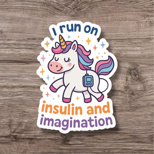 Type 1 diabetes unicorn insulin pump personal sticker