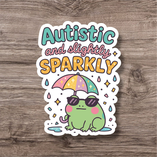 Autism sparkly brain personal sticker