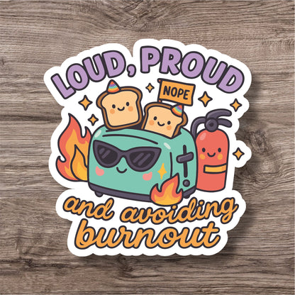 Autism adhd burnout mental health personal sticker