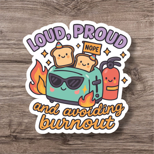 Autism adhd burnout mental health personal sticker