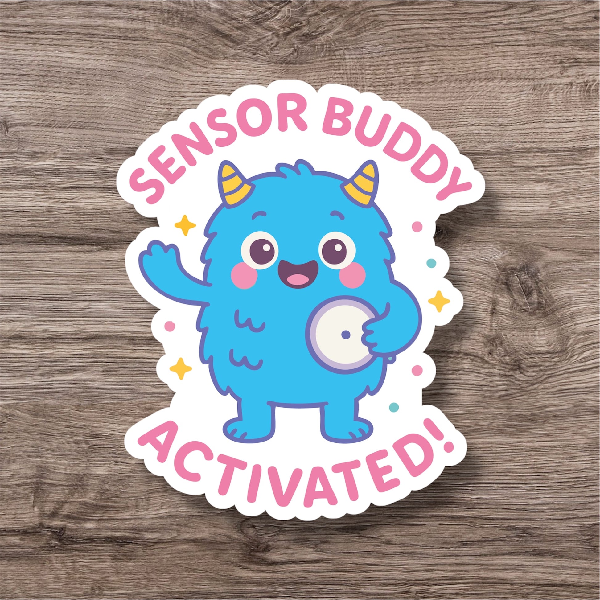 Type 1 diabetes blood sugar sensor CGM monster personal sticker