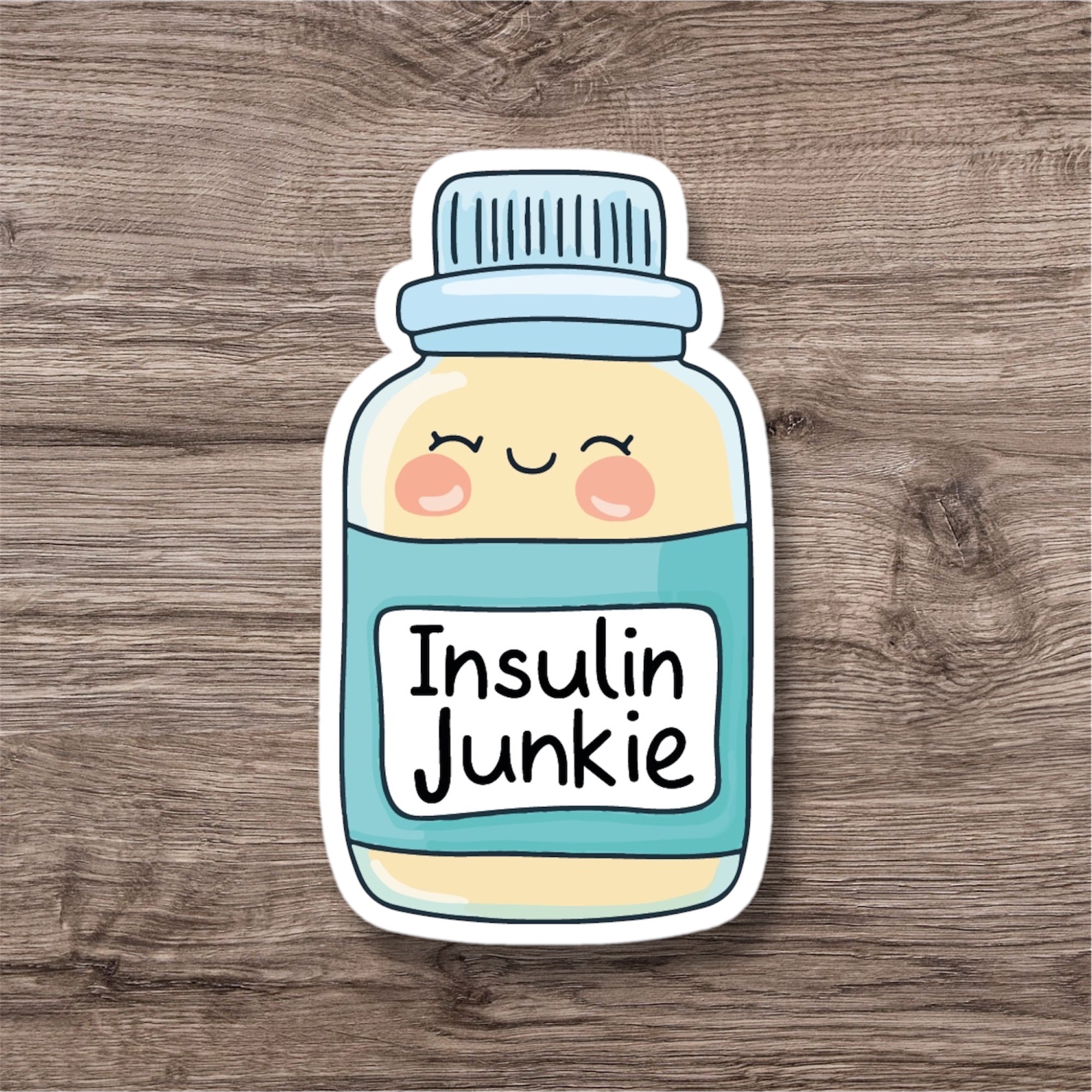 “Insulin junkie” – Cute diabetes sticker for T1D life & pancreas pride ...