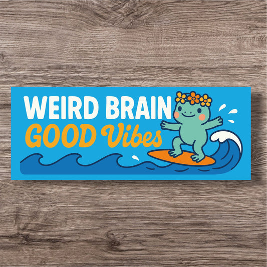 Autism adhd audhd brain dysfunction neurodiversity bumper style personal sticker