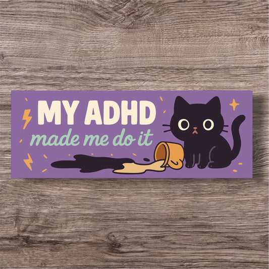 Adhd dysfunction brain bumper style personal sticker