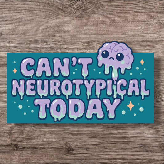 Autism adhd neurodivergent neurotypical bumper style personal sticker