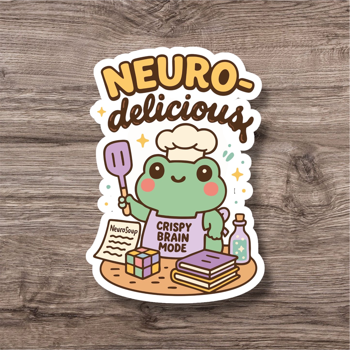 "Neurodelicious” – Quirky Neurodiversity sticker for ADHD & Autistic brains