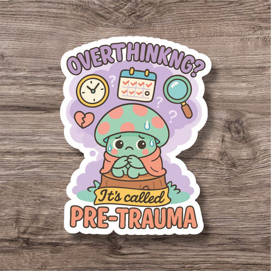 "Overthinking?” – Quirky Neurodiversity sticker for ADHD & Autistic brains