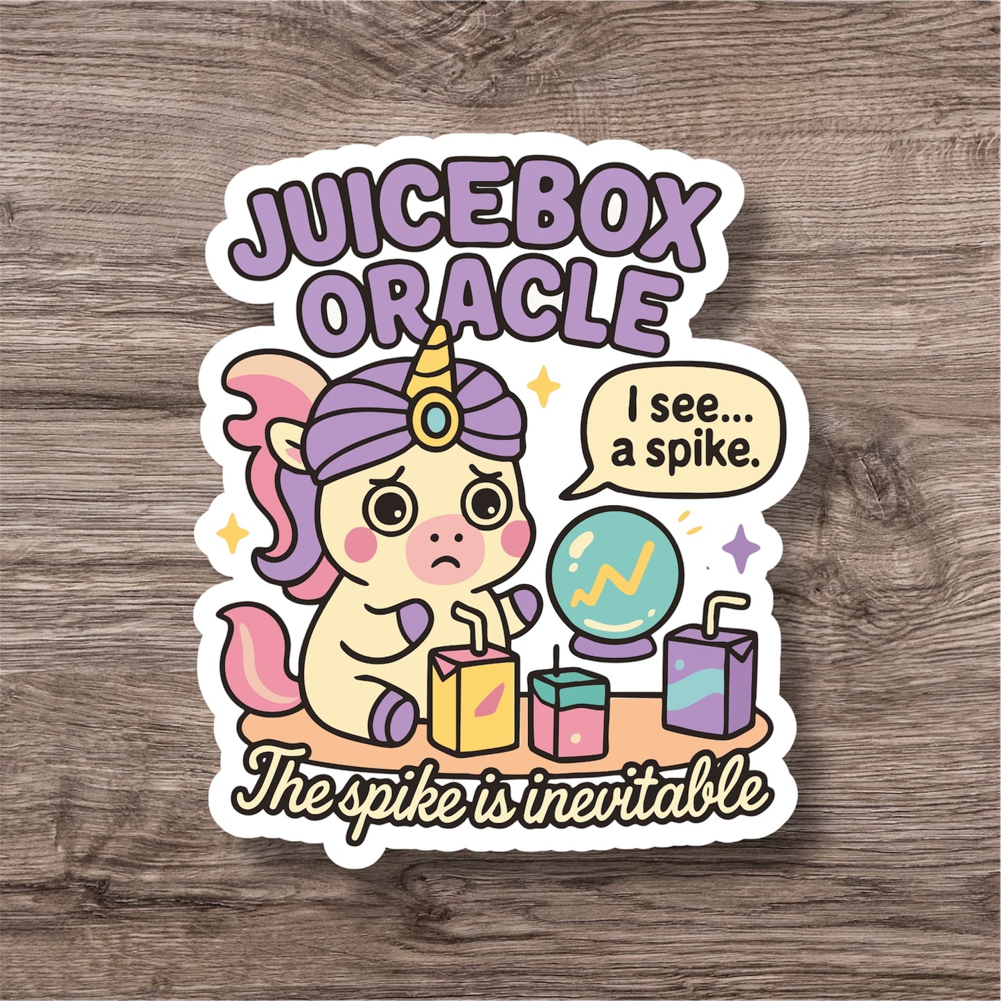 "Juicebox oracle” – Funny diabetes sticker for T1D warriors & pancreas rebels