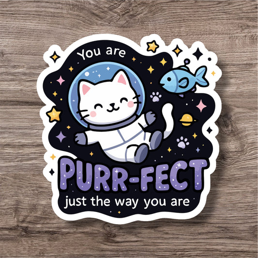 "You are purr-fect” – Quirky Neurodiversity sticker for ADHD & Autistic brains