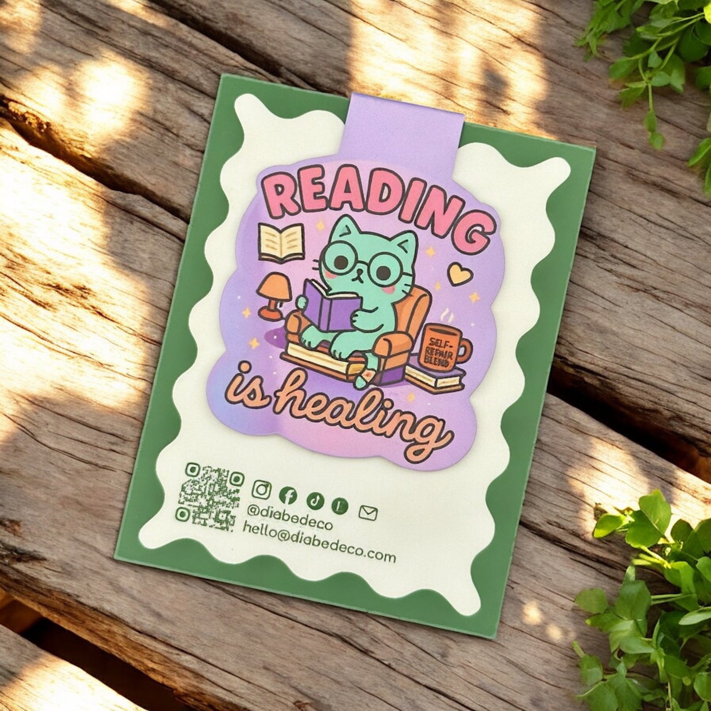 “Reading Is Healing” – Magnetic Bookmark for Neurodivergent Book Lovers