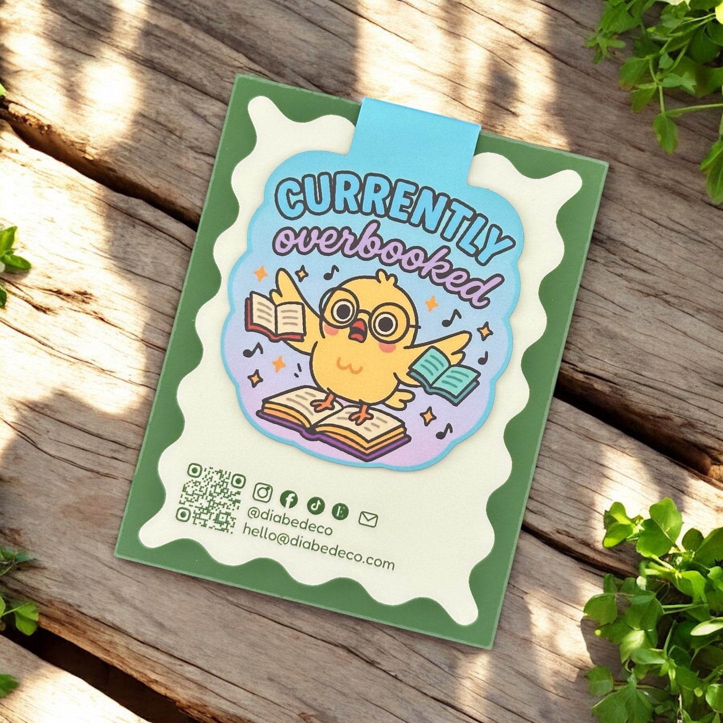 “Currently Overbooked” – Magnetic Bookmark for Neurodivergent Book Lovers