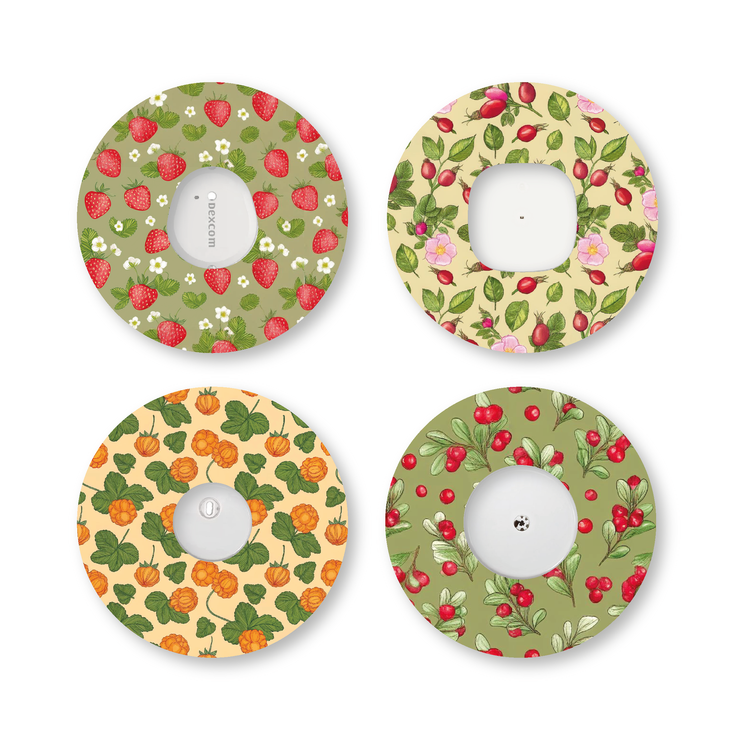 “Swedish Berries” - Waterproof CGM Overpatches for Dexcom, Libre, Medtronic & Medtrum