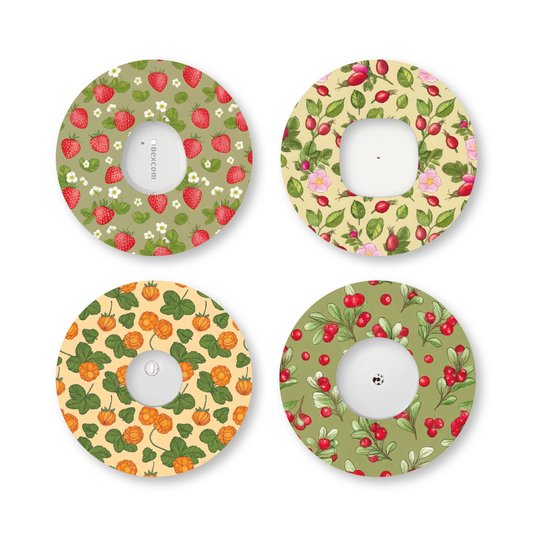 “Swedish Berries” - Waterproof CGM Overpatches for Dexcom, Libre, Medtronic & Medtrum