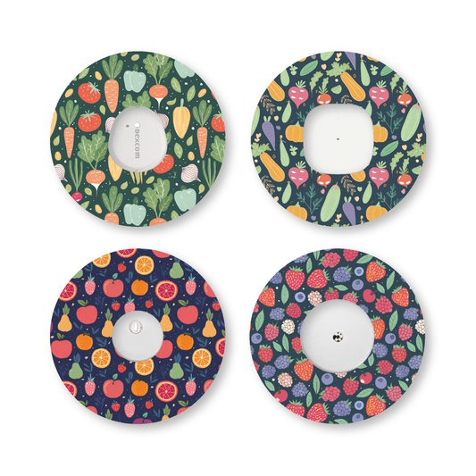 “Fruityful Veggies” - Waterproof CGM Overpatches for Dexcom, Libre, Medtronic & Medtrum