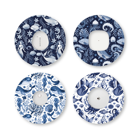 “Blue Mermaid” - Waterproof CGM Overpatches for Dexcom, Libre, Medtronic & Medtrum