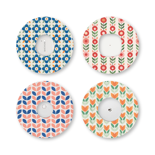 “Retro Flower” - Waterproof CGM Overpatches for Dexcom, Libre, Medtronic & Medtrum