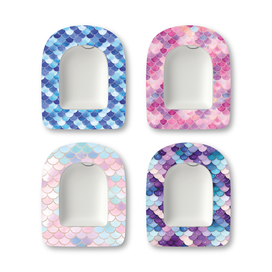 “Mermaid Scales” - Waterproof CGM Overpatches for Dexcom, Libre, Medtronic & Medtrum
