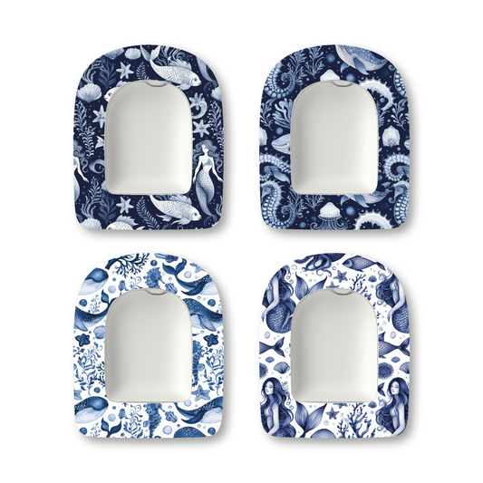 “Blue Mermaid” - Waterproof CGM Overpatches for Dexcom, Libre, Medtronic & Medtrum
