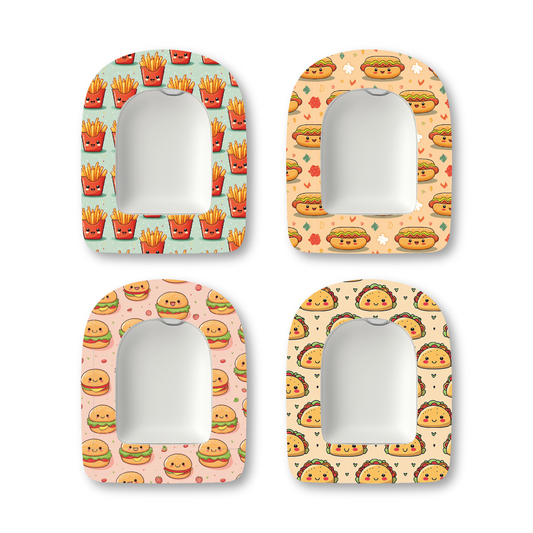 “Food Frenzy” - Waterproof CGM Overpatches for Dexcom, Libre, Medtronic & Medtrum