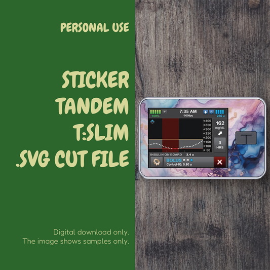 Insulin pump Tandem tslim SVG cut file sticker