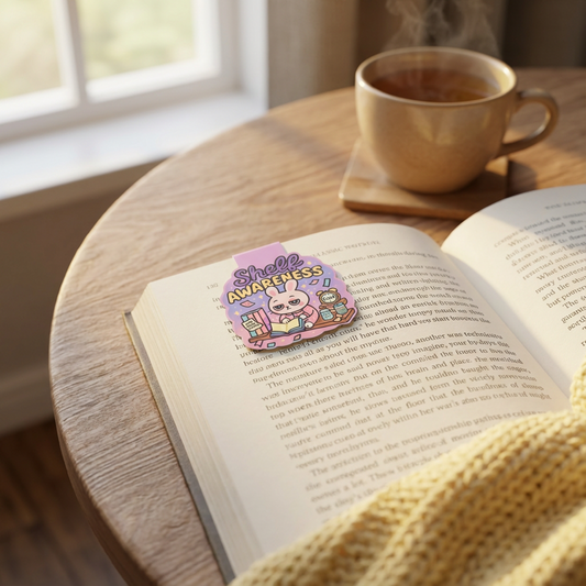 “Shelf Awareness” – Neurodivergent Magnetic Bookmark for Book Lovers