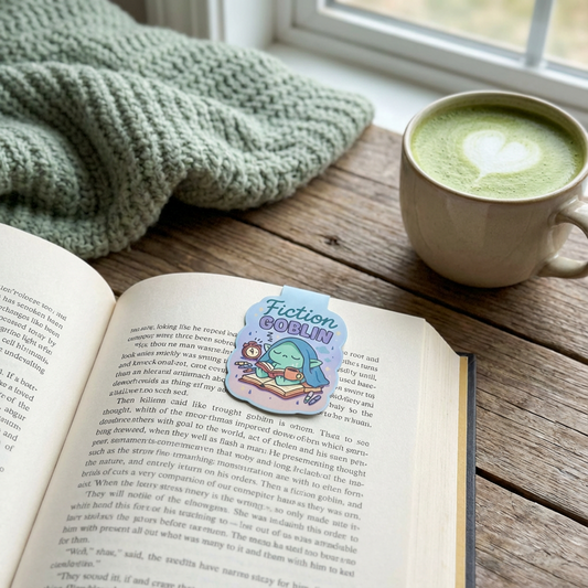“Fiction Goblin” – Magnetic Bookmark for Neurodivergent Book Lovers