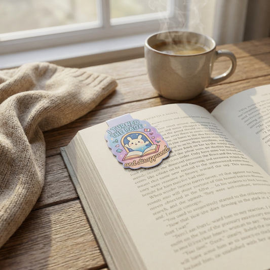 “I Turned The Page And Disappeared” – Magnetic Bookmark for Neurodivergent Book Lovers