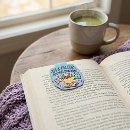 “Currently Overbooked” – Magnetic Bookmark for Neurodivergent Book Lovers