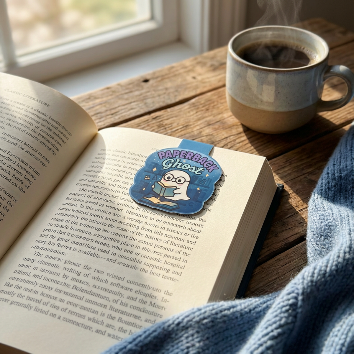 “Paperback Ghost” – Magnetic Bookmark for Neurodivergent Book Lovers