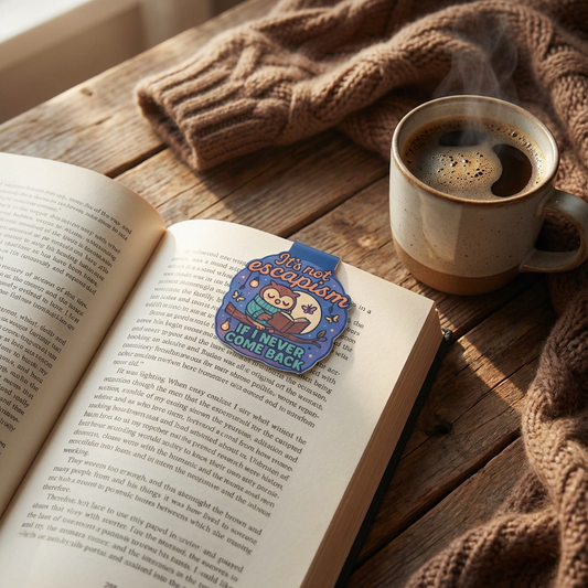 “It´s Not Escapism If I Never Come Back” – Magnetic Bookmark for Neurodivergent Book Lovers